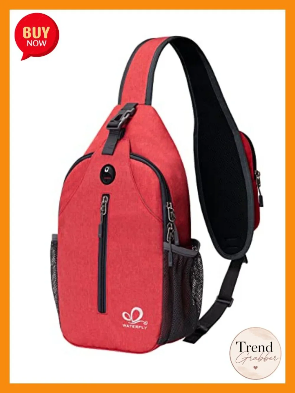Crossbody Sling Backpack Travel Hiking Daypack with Multi-Compartment Storage